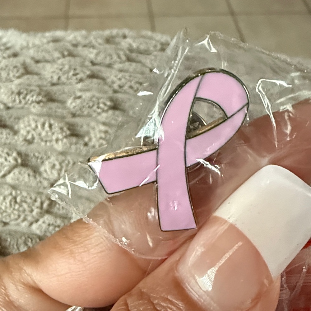 10 piece Pink Awareness Ribbon Pins